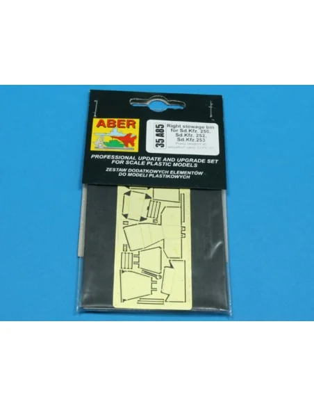 Right stowage bins for SdKfz 250, 252, 253, 1/35 - Aber Models 35 A085