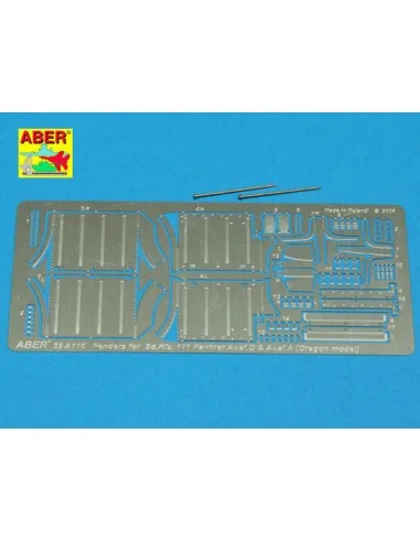 Front fenders for Panther Ausf.A/D, 1/35 - Aber Models 35 A110