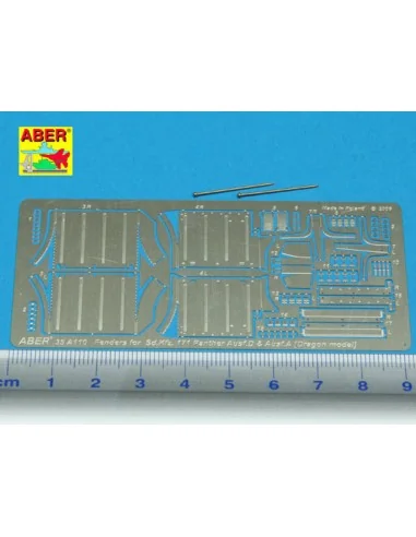 Front fenders for Panther Ausf.A/D, 1/35 - Aber Models 35 A110