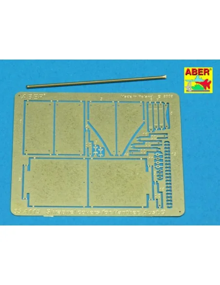 Aditional shrapnel covers for Panther.G, 1/35 - Aber Models 35 A115
