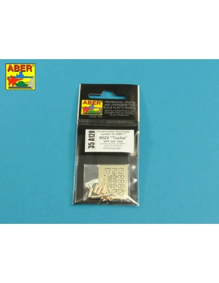 Soviet smoke Discharges system for BMP-1 902V Tucha with rack, 1/35...