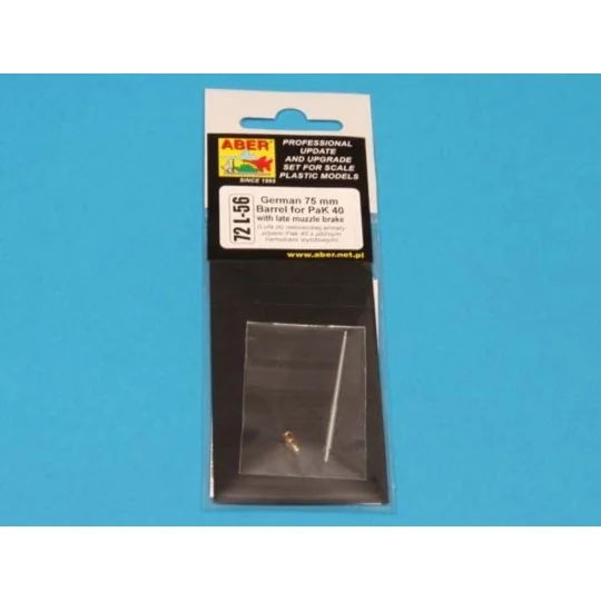75mm barrel for PaK40 - late muzzle - Aber Models 72 L-56