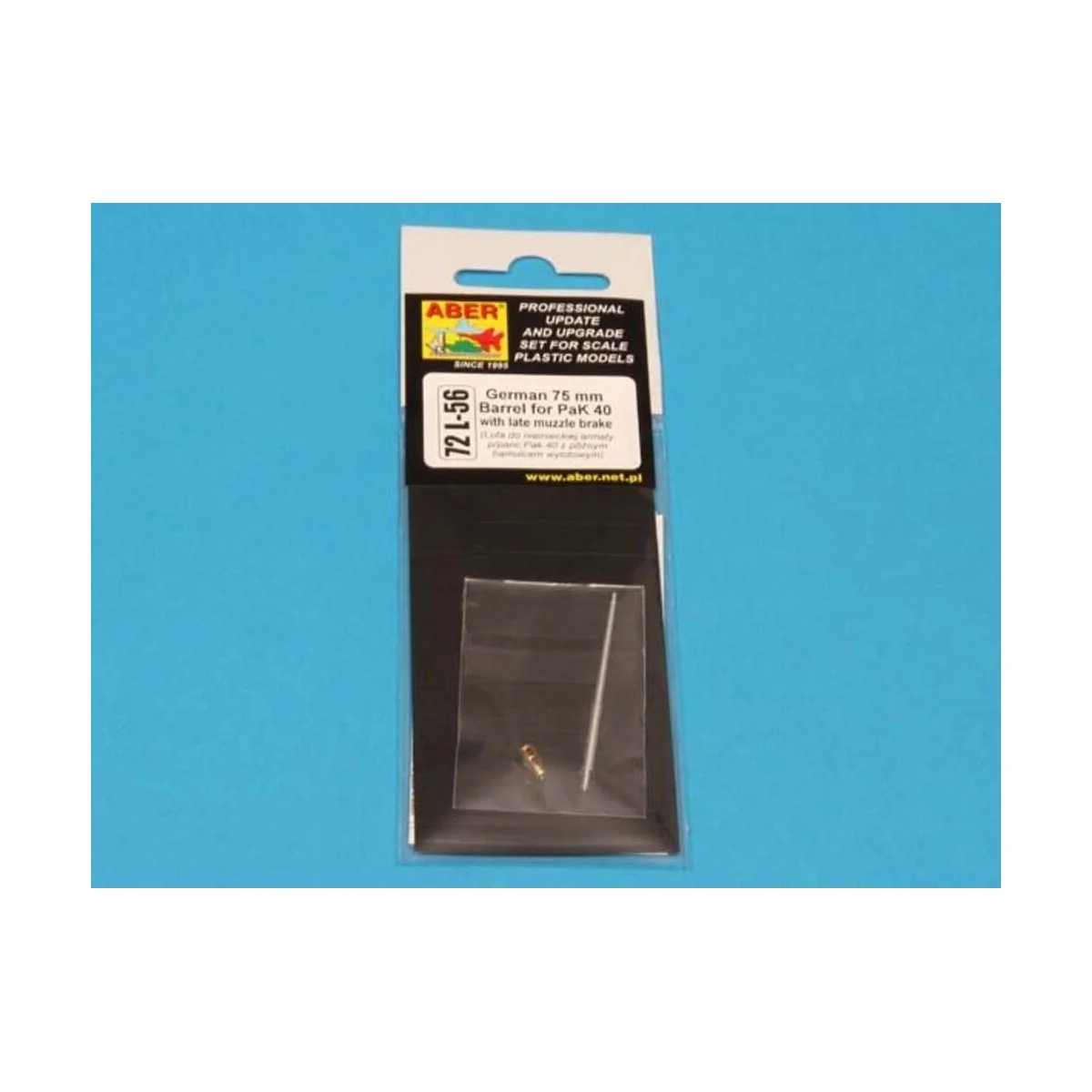 75mm barrel for PaK40 - late muzzle, 1/72 - Aber Models 72 L-56