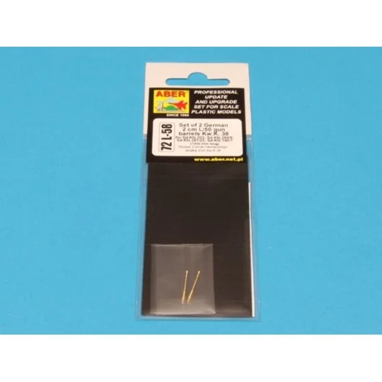 Set of 2 gun barrels KwK 38, 1/72 - Aber Models 72 L-58