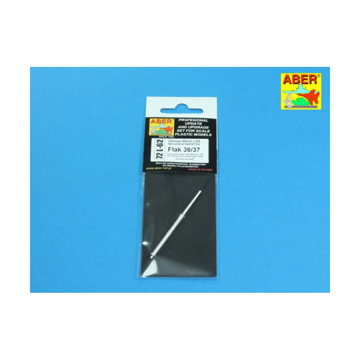 Two-piece 88mm barrel for Flak 36/37, 1/72 - Aber Models 72 L-62