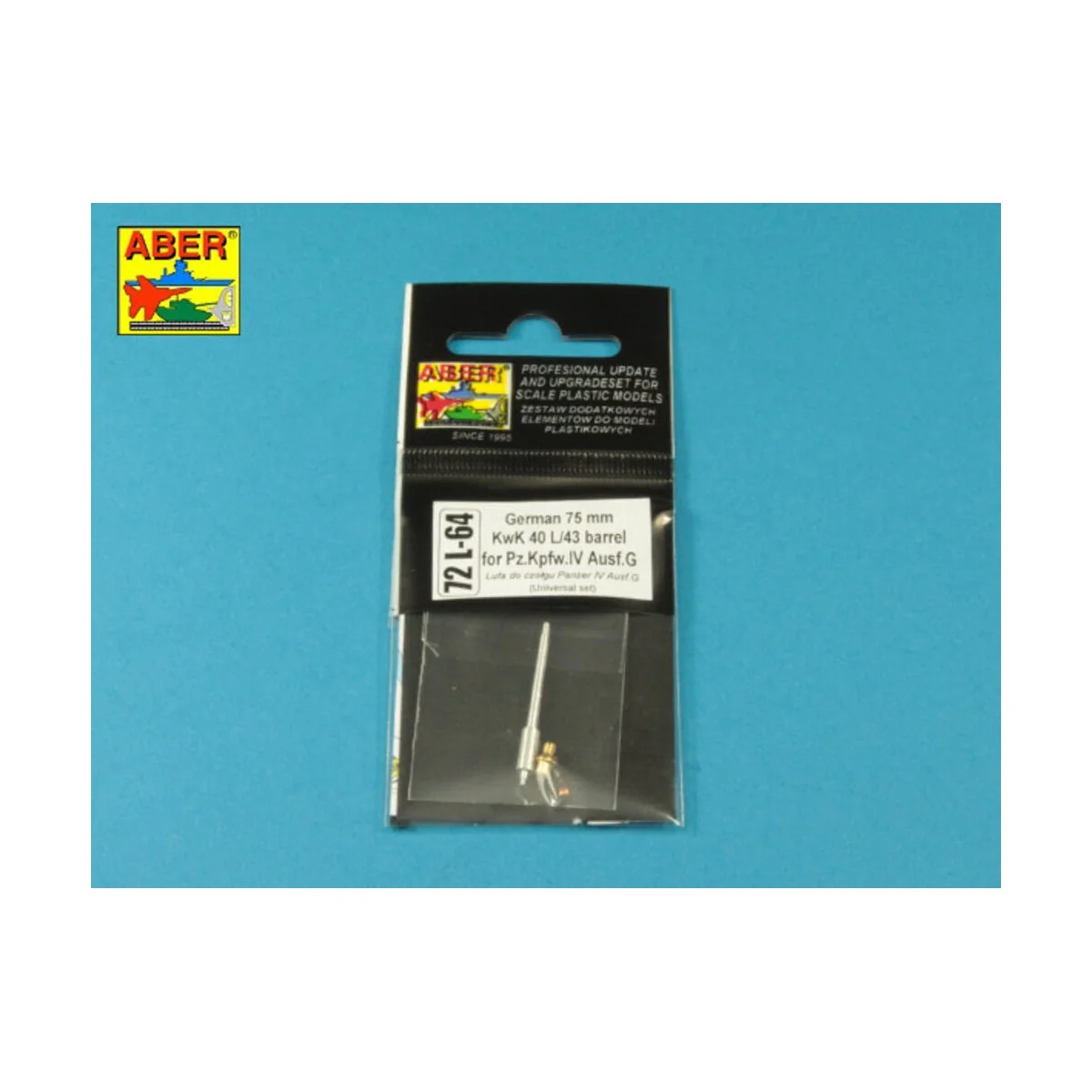 German 75 mm KwK 40 L/43 barrel for Pz.Kpfw.IV Ausf.G - Aber Models...