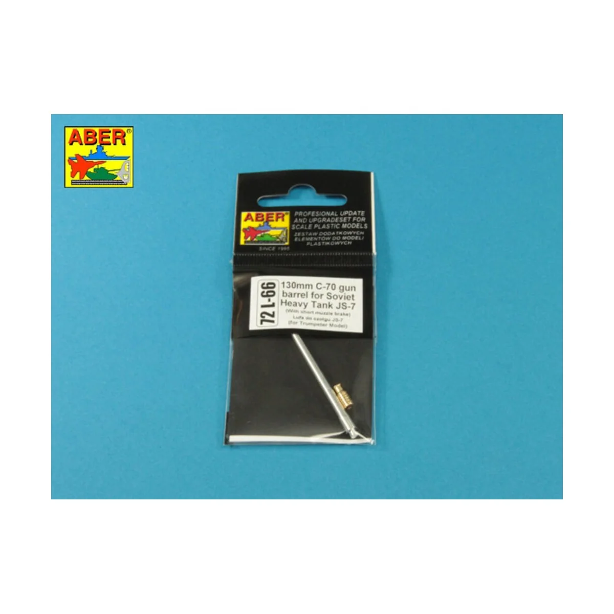 130 mm C-70 gun barrel for Soviet tank JS-7 - Aber Models 72 L-66