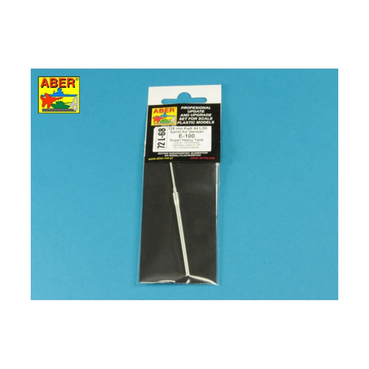 128mm KwK 44 L/65 barrel for German E-100 Super Heavy Tank, 1/72 - ...