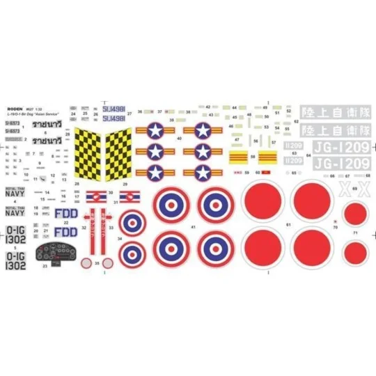 L-19/O-1 Bird Dog "Asian service", 1/32 - Roden 627