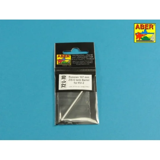 Russian 107 mm ZIS-6 tank barrel for KV-2, 1/72 - Aber Models 72 L-70