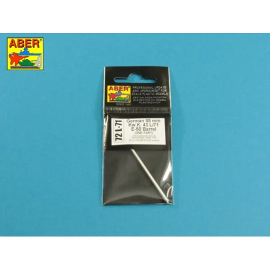 Germ.88 mm Kw.K. 43 L/71 E-50 Barrel (one part), 1/72 - Aber Models...