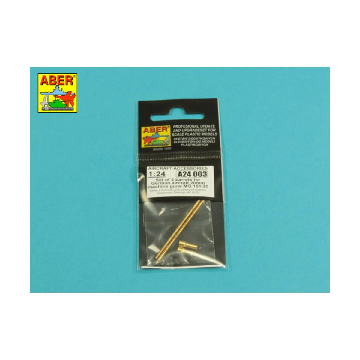 4 barrels tips for MG 17, 1/32 - Aber Models A32 003