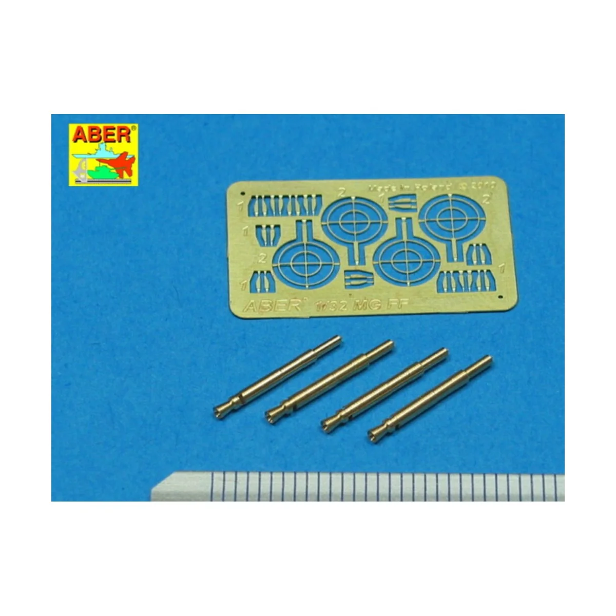 4 barrels for MG FF, 1/32 - Aber Models A32 008