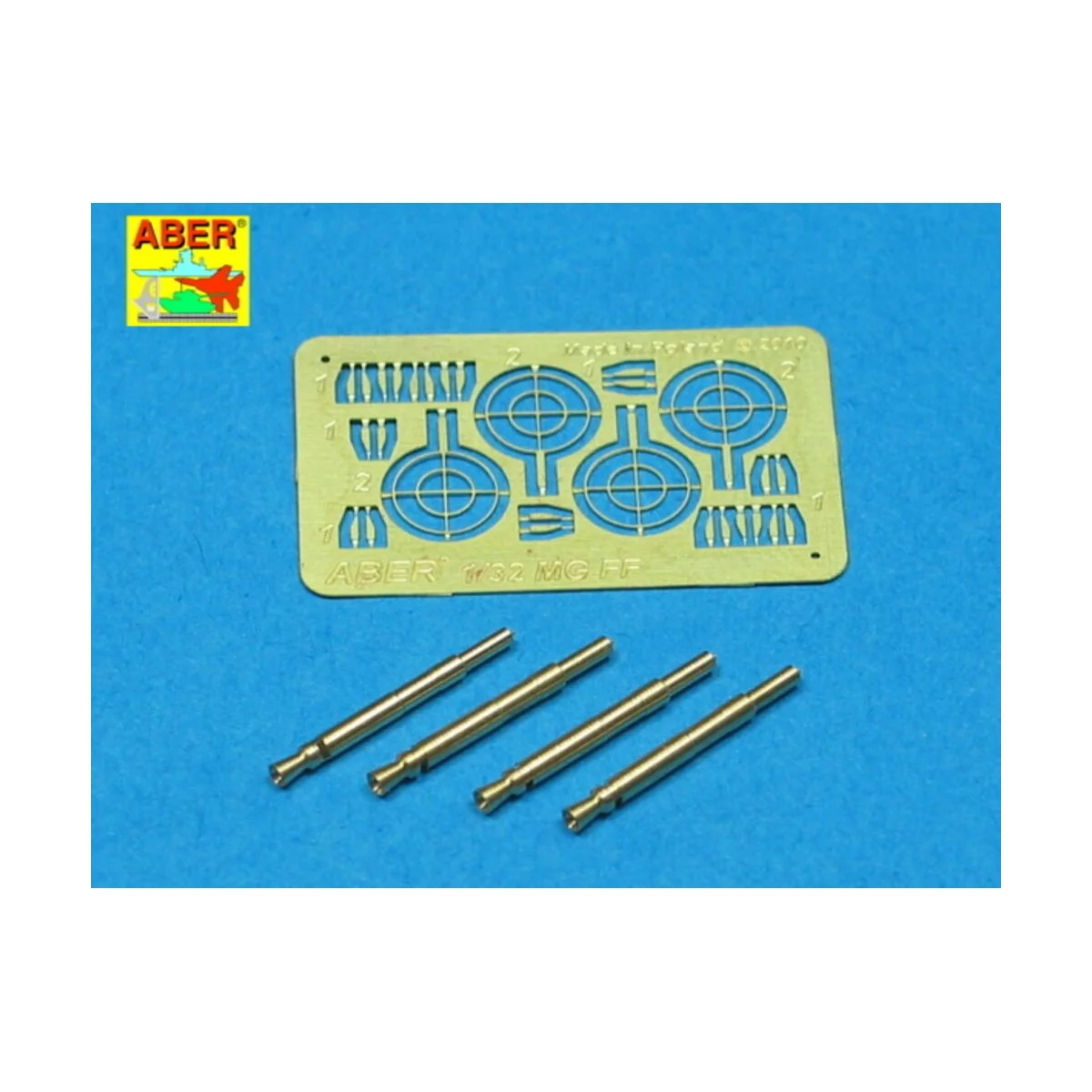 4 barrels for MG FF, 1/32 - Aber Models A32 008