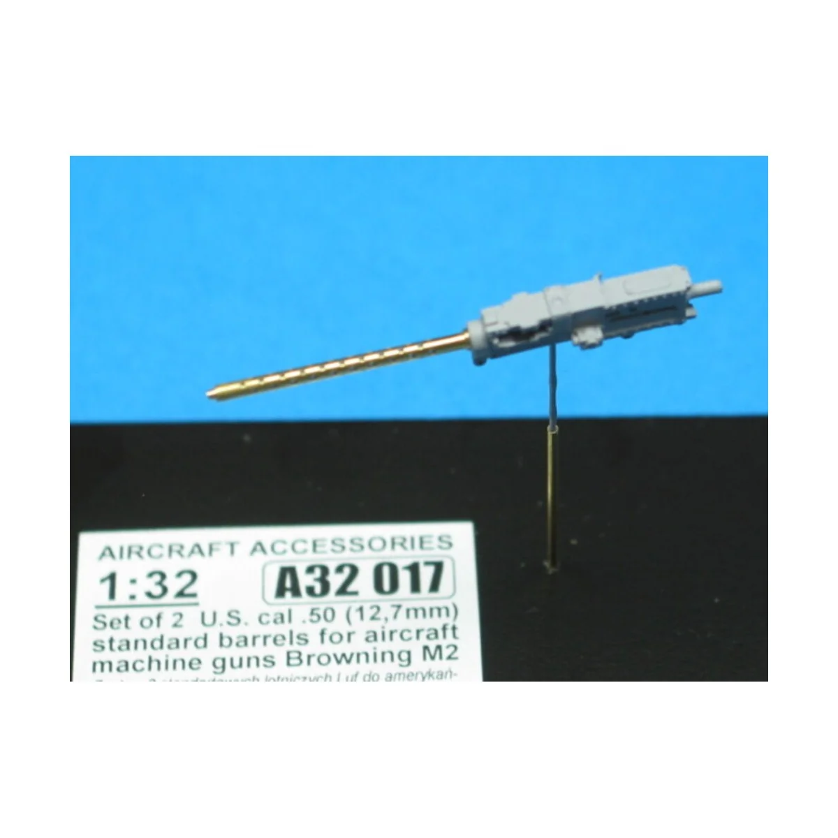 2 standard barrels for aircraft Browning M2, 1/32 - Aber Models A32...