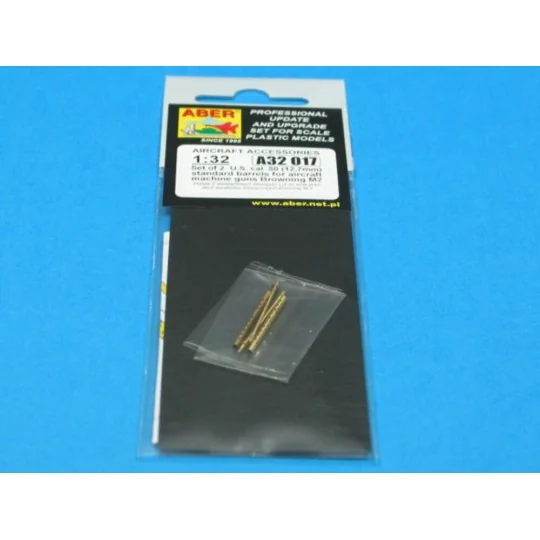 2 standard barrels for aircraft Browning M2, 1/32 - Aber Models A32...