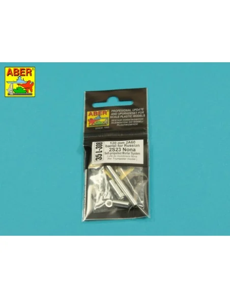 120mm 2A60 barrel for Russian 2S23 Nona, 1/35 - Aber Models 35 L-308