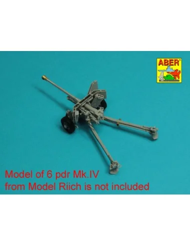 Barrel for 6 pdr Mk.IV (57mm) A/T Gun with ball muzzle brake, 1/35 ...