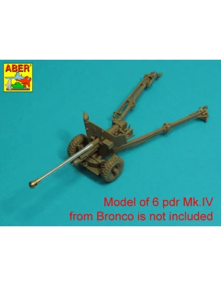 Barrel for 6 pdr Mk.IV (57mm) A/T Gun with ball muzzle brake, 1/35 ...
