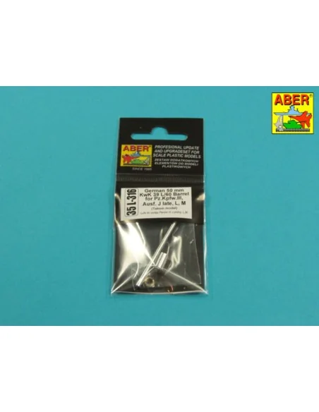 Germ.50mm KwK39L/60 Barrel Pz.Kpfw.IIIAusfJ, L, M., 1/35 - Aber Mod...