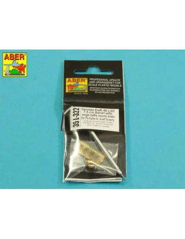 Germ.75mm barrel for KwK40L/43 with single baffle muzzle brake for ...