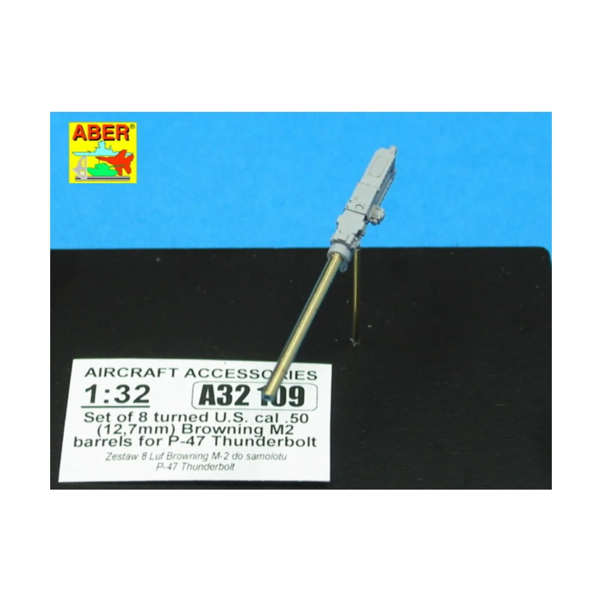 8 Browning M2 barrels for P-47 Thunderbolt, 1/32 - Aber Models A32 109