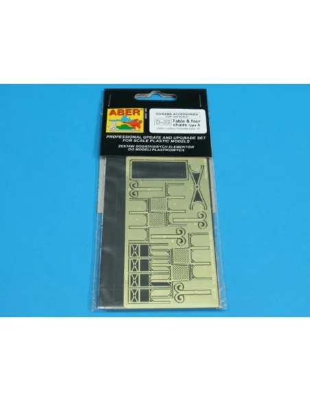 Table & four chairs type A, 1/35 - Aber Models 35D-22