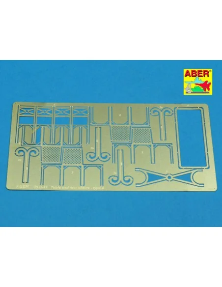 Table & four chairs type A, 1/35 - Aber Models 35D-22