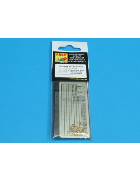 Power line wall mount with street light, 1/35 - Aber Models 35D-24