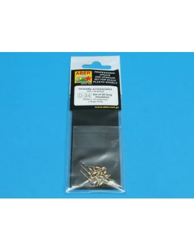 Set with 20 long foot insulators, 1/35 - Aber Models 35D-34