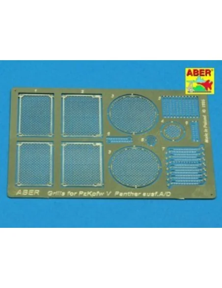[NO_DESC] Grilles for Panther, Ausf. A/D, 1/35 - Aber Models 35G01