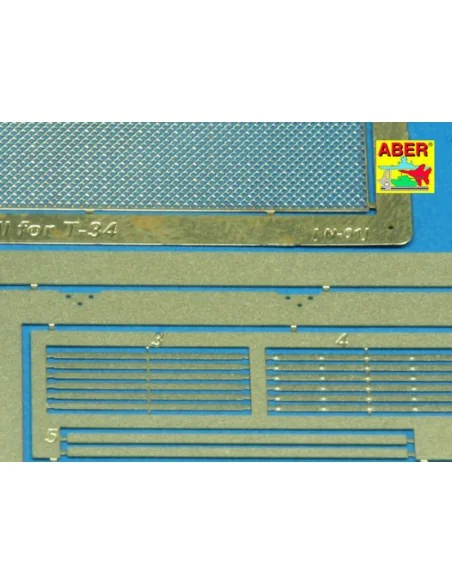 [NO_DESC] T-34 grill cover, 1/35 - Aber Models 35G07