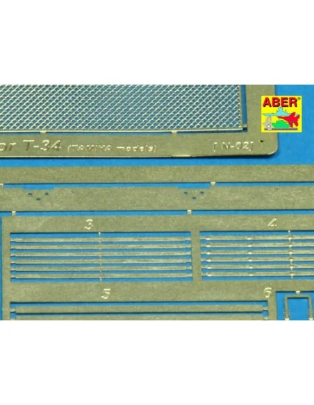 T-34 grill cover (Tamiya model), 1/35 - Aber Models 35G08