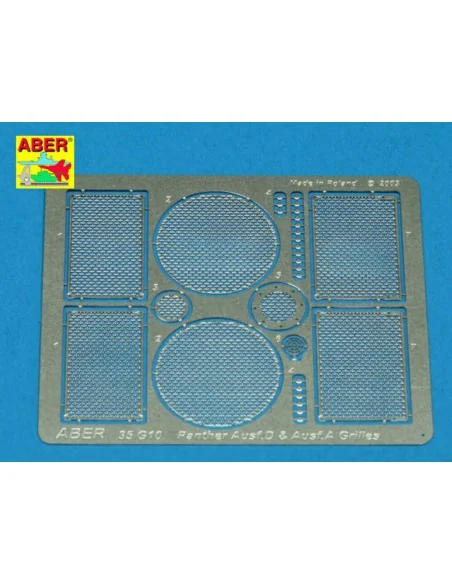 [NO_DESC] Grilles for Panther Ausf. A/D, 1/35 - Aber Models 35G10