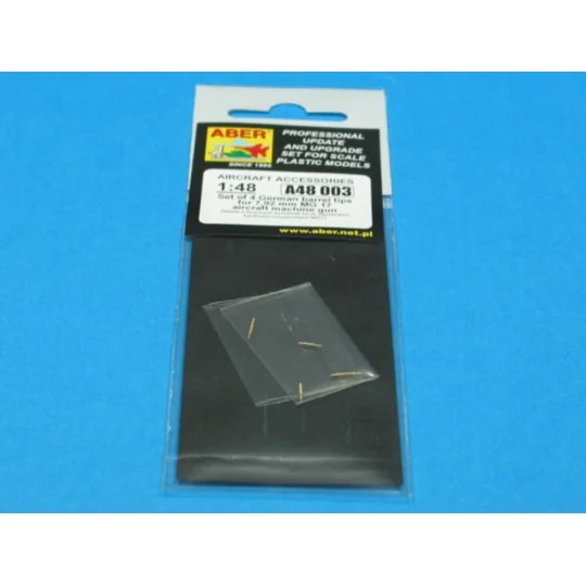 4 barrels tips for MG 17, 1/48 - Aber Models A48 003 4 barrels tips for MG 17, 1/48 - Aber Models A48 003