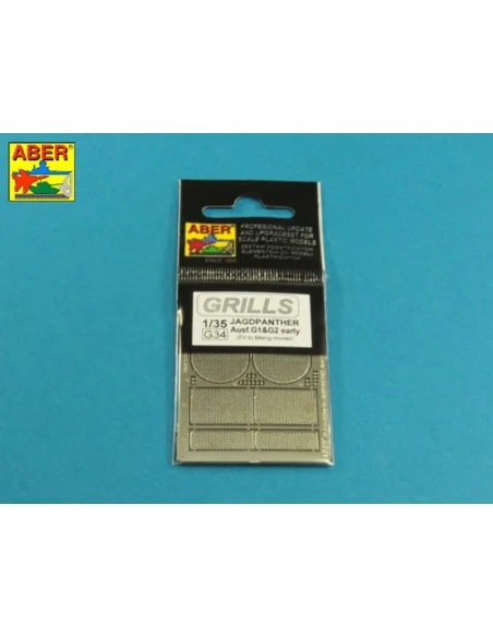 Grilles for Jagdpanther Ausf.G1 early (Meng), 1/35 - Aber Models 35G34