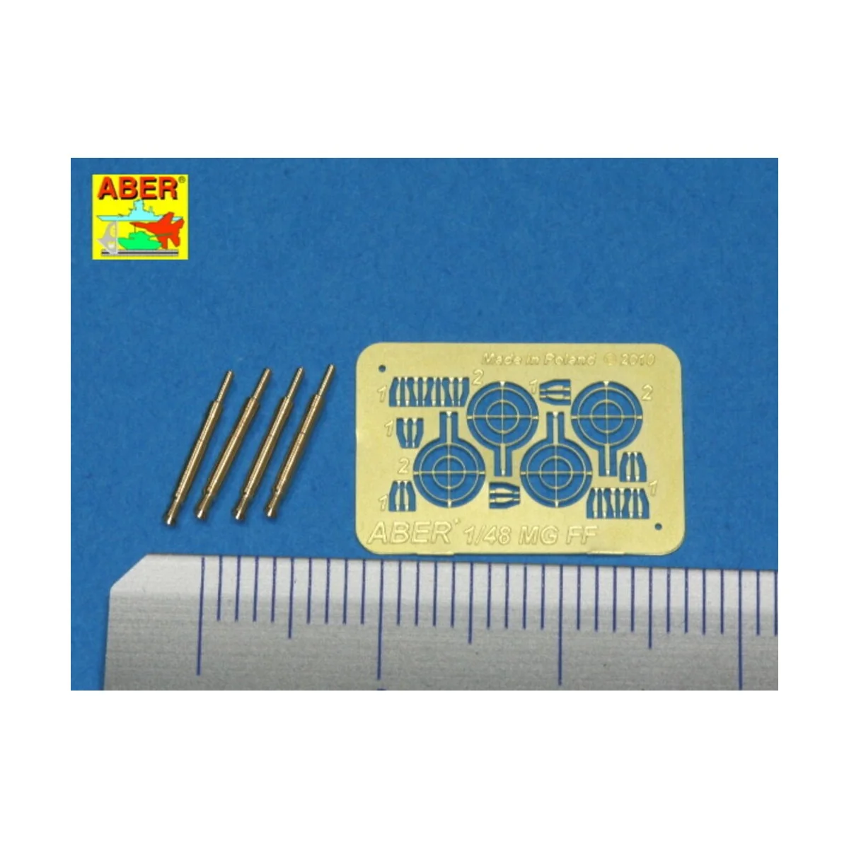 4 barrels for MG FF, 1/48 - Aber Models A48 008