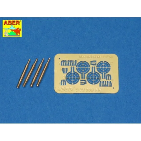 4 barrels for MG FF, 1/48 - Aber Models A48 008