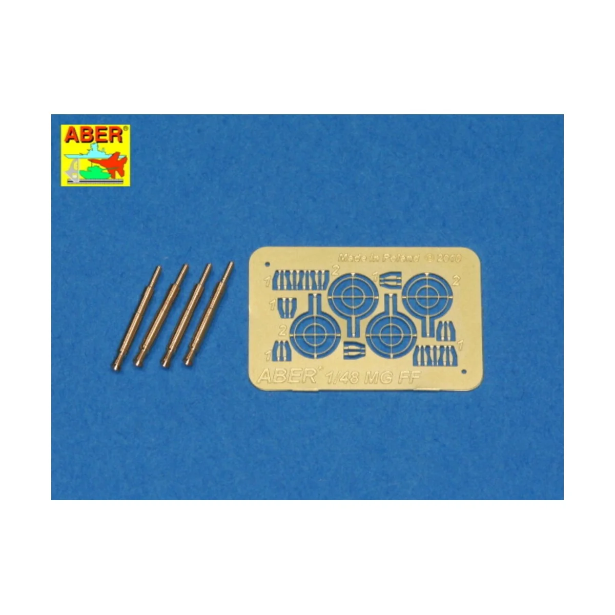 4 barrels for MG FF, 1/48 - Aber Models A48 008