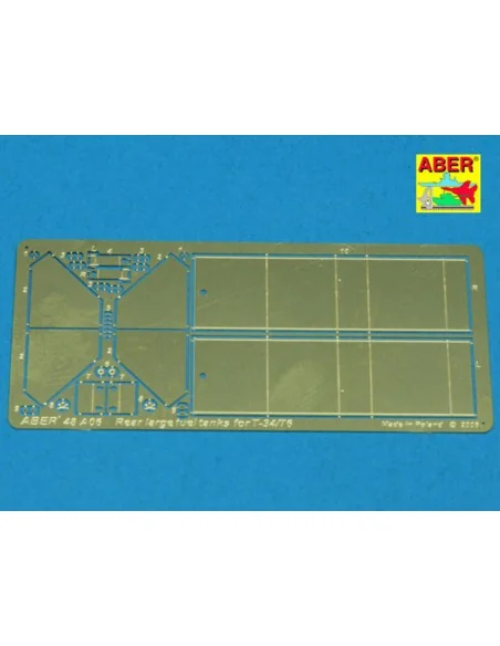 Rear large fuel tanks for T-34/76, 1/48 - Aber Models 48 A06