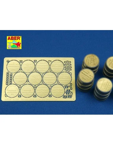 German WWII 200 Ltr. fuel drum covers, 1/48 - Aber Models 48 A18
