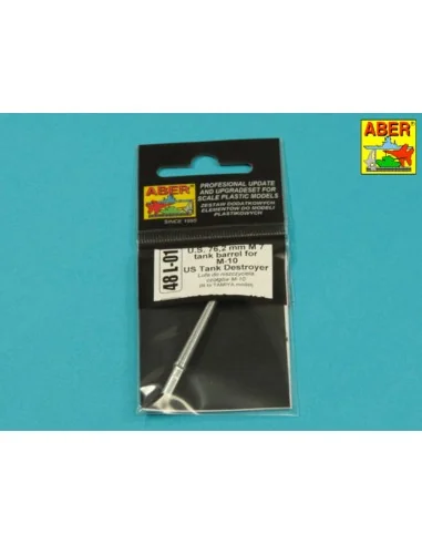 US 76, 2 mm M7 tank barrel for M-10, 1/48 - Aber Models 48 L-01