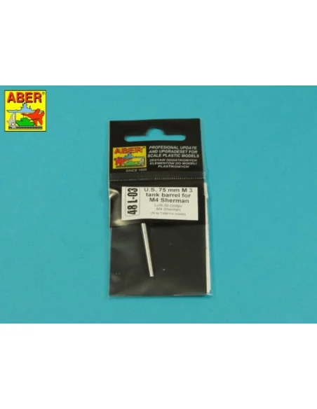 U.S. 75mm M 3 tank barrel for M 4 Sherman, 1/48 - Aber Models 48 L-03