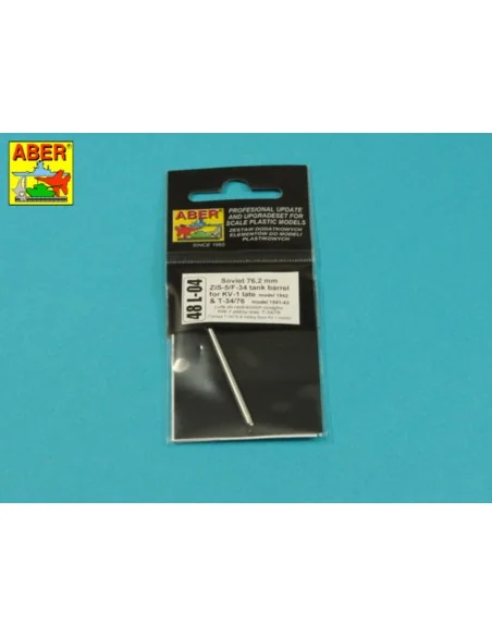 Russian 76, 2mm F-34 tank barrel for T-34/76, 1/48 - Aber Models 48...
