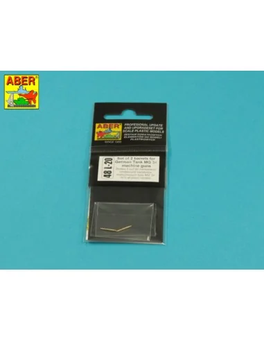 2 Barrels for German Tank MG 34, 1/48 - Aber Models 48 L-20