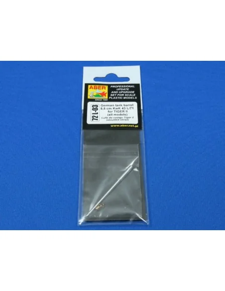 8, 80cm KwK 43L/70 German tank barrel for Tiger II, 1/72 - Aber Mod...