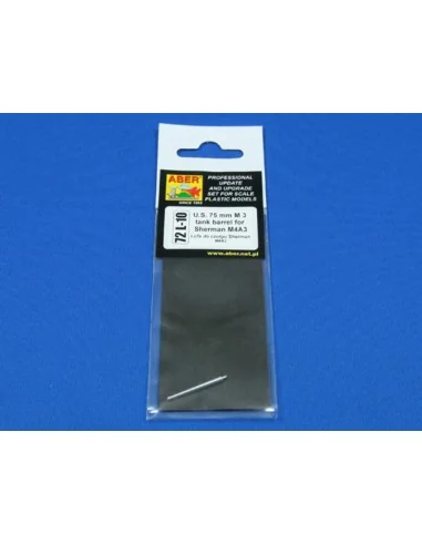 U.S. 75mm M3 tank barrel for Sherman M4 A3, 1/72 - Aber Models 72 L-10