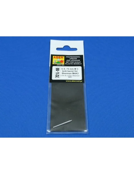 U.S. 75mm M3 tank barrel for Sherman M4 A3, 1/72 - Aber Models 72 L-10