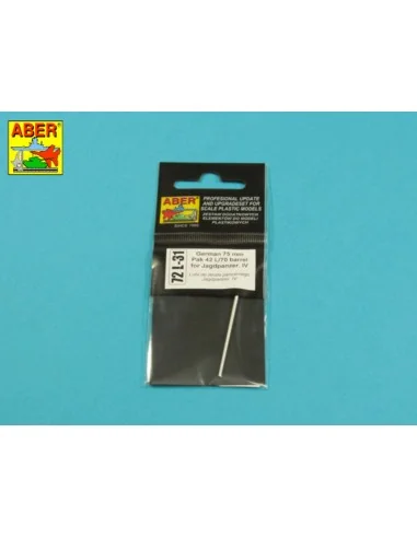 German 75mm Pak 42L/70 gun barrel Jagdpanzer IV, 1/72 - Aber Models...