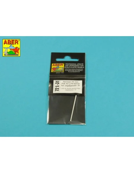 German 75mm Pak 42L/70 gun barrel Jagdpanzer IV, 1/72 - Aber Models...